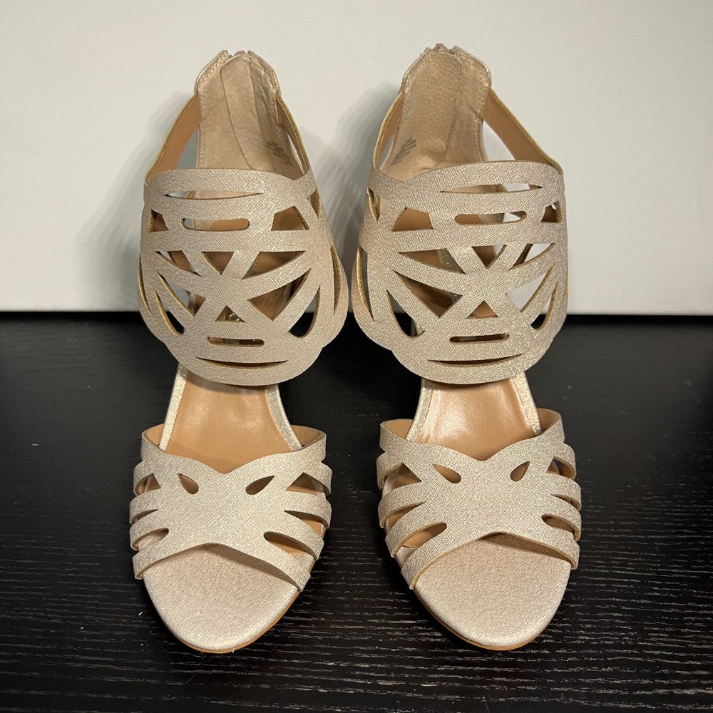 Pink Champagne Shimmery Gracie Heels - Picture 3 of 9